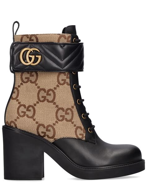 gucci black trip gg logo boots/booties|gucci trip boots.